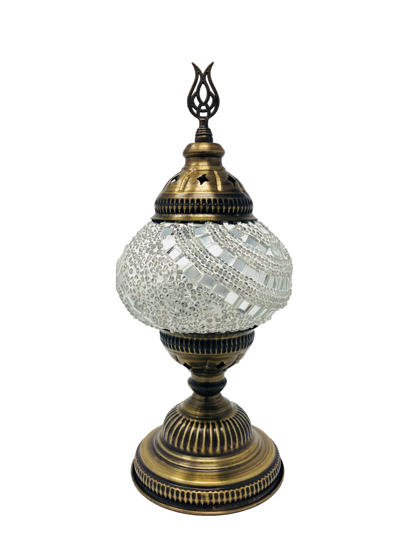 Mosaic Turkish Lamp 2024 Royal White Medium, Table Lamps